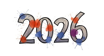 The Year Twenty Twenty Six With Splashes of Paint