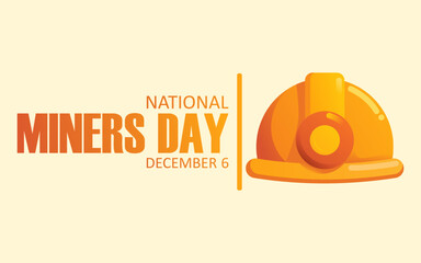 Vector graphic of National Miners Day ideal for National Miners Day celebration.