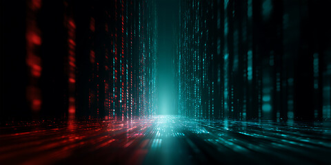 Blue digital particle wave landscape with glowing dots and futuristic tech background