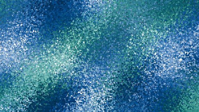 abstract art piece, the image showcases a close-up of a glass, textured surface, with shades of blue and green. The piece evokes feeling.