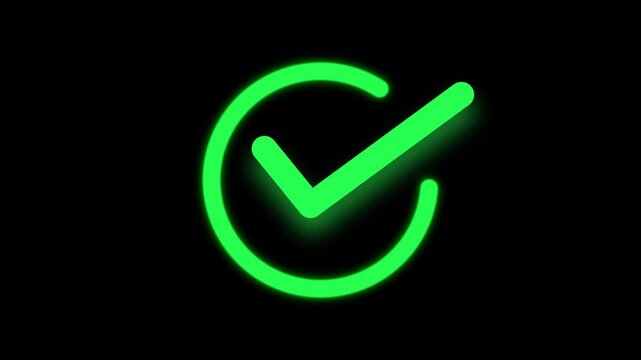 Minimalist green checkmark icon drawing itself. A simple, clean animation for modern projects.
