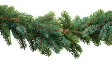 Realistic evergreen Christmas decorations fir garland