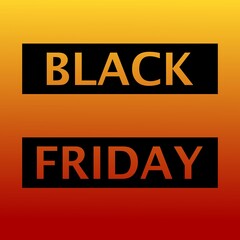 Black Friday Sale Banner with Gradient Background