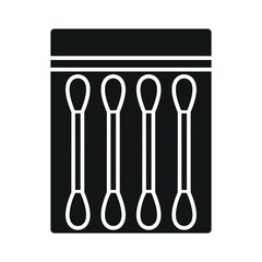 Cotton swabs icon vector design template