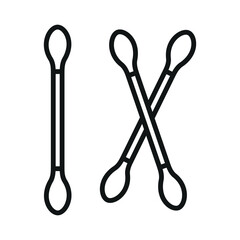 Cotton swabs icon vector design template