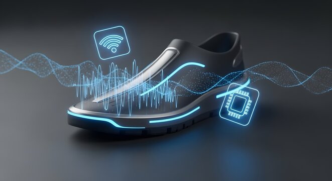 Smart shoe with technology and wireless connectivity features