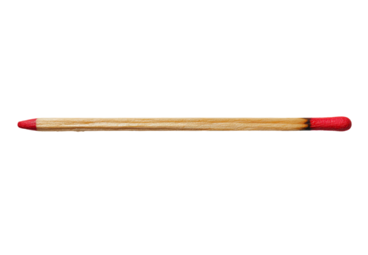 Single matchstick, head burned