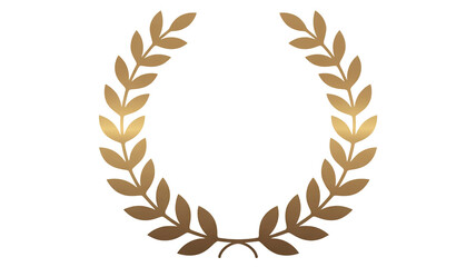 Obraz premium Elegant golden laurel wreath for awards, celebrations, and timeless design projects, perfect for adding a touch of class