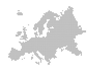 Dotted Europe Map. Europe Continent Map Vector Illustration. © Imran
