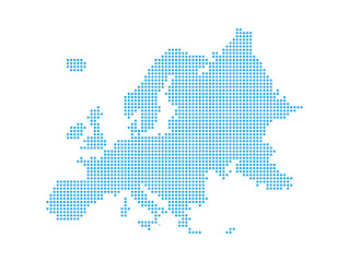 Fototapeta premium Dotted Europe Map. Europe Continent Map Vector Illustration.
