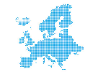Fototapeta premium Dotted Europe Map. Europe Continent Map Vector Illustration.