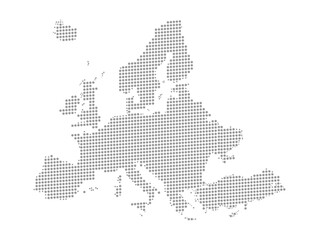 Dotted Europe Map. Europe Continent Map Vector Illustration.