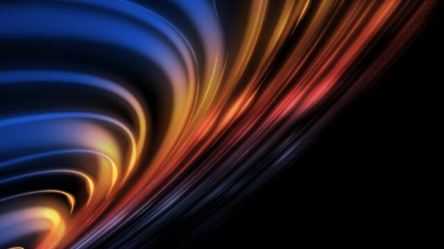 Energy rings, vortex of neon Light. Spiraling rings of light against a deep black background. Looping 4k resolution video.