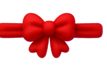red ribbon bow Christmas themed party