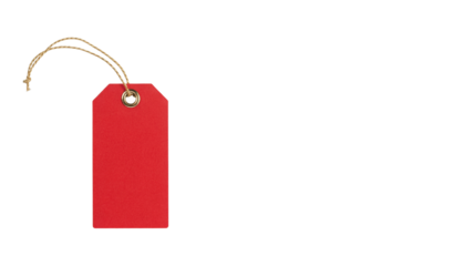 Vibrant red gift tag with elegant string adds a charming touch to your holiday presents and special occasions