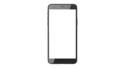 Sleek smartphone mockup with blank screen display ready for app promotion or mobile service advertising