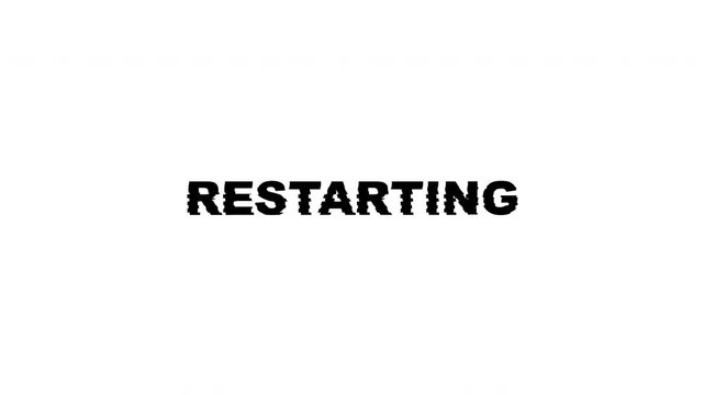 Restarting reboot system process initializing reset digital suitable for technology interfaces, error messages, and progress indicators. - Powered by Adobe