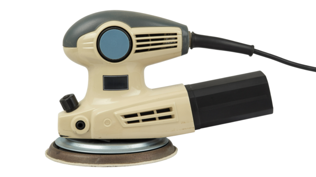 Palm sander for woodworking projects, perfect for DIY home improvement and professional carpentry tasks