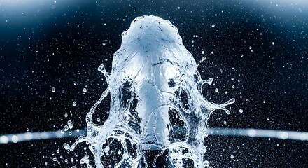 Water Fountain Spraying Water Upwards In Slow Motion splash liquid