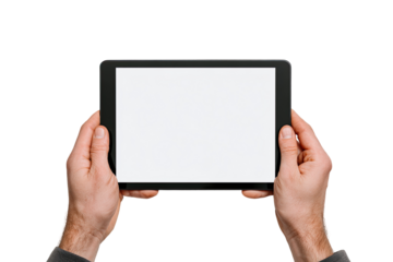 Hands holding a blank tablet (2)