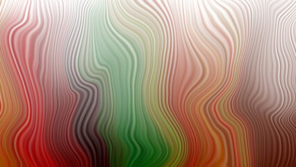 Abstract flowing vertical wavy lines in red green and brown gradient colors background texture