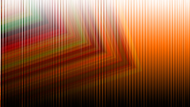 Abstract vertical lines with diagonal red green and orange streaks on black and white gradient background
