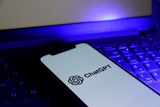 Salvador, Brazil - November 18, 2025: ChatGpt app on smartphone screen. ChatGpt logo. 