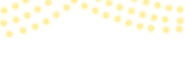 PNG Christmas Light Garland Overlay with Soft Glowing Bulbs for Holiday Cards and Festive Backgrounds | transparent background