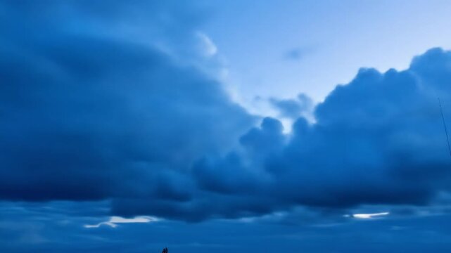 Moody Sky Time-Lapse: Dark Clouds Rolling Across the Horizon