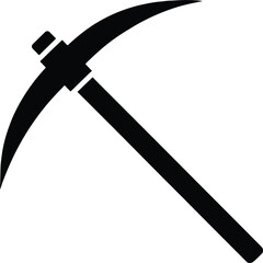 Black Pickaxe Icon vector illustration
