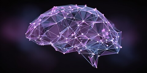 Digital visualization of a brain showing neural connections in vibrant colors against a dark background