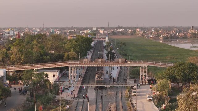 4K Drone Footage of Madhubani Town, Bihar | Aerial View of Cityscape, Roads, and Urban Landscape in Mithila Region, India