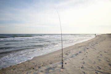 Zatoka, Odessa Oblast, Ukraine. November 15, 2025: Spinning in the sand on the shore during sea...