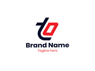 Obraz premium Creative TO letter logo design. Unique TO monogram logo Red and Black color. TO logo, OT logo, OT letter, OT letter design. 