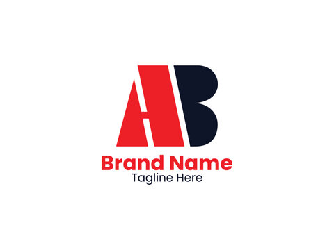 Creative, unique AB logo design, Logotype BA initial based vector icon. 