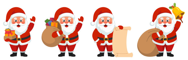 santa claus christmas character set