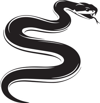 black snake coiled, ready to strike clip art preview