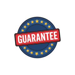Guarantee seal, Guarantee mark icon logo flat vector design