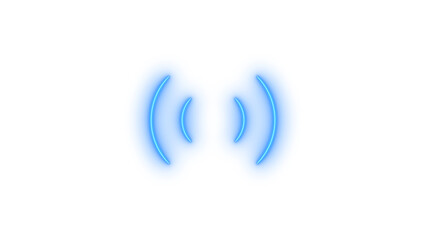 Fototapeta premium Sound waves icon vector set. Outline sound waves Icon on transparent background vector image.