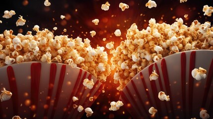 Fried corn background. A snack for cinemas.