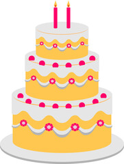  Birthday Cake Illustration