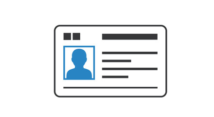 Professional ID card template for business school or employee identification featuring a modern design and clear user profile for secure access, Generative AI.