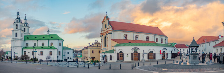 Evening Minsk in late autumn.  Belarus
