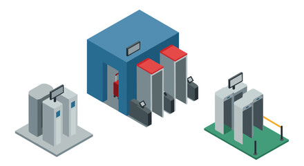 Modern isometric turnstile design for secure entry solutions