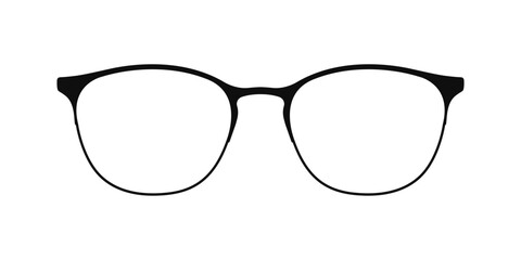 Fototapeta premium Eyewear frame, spectacles, glasses icon illustration on a white background. Vector graphic design