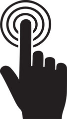 Hand pointer clicking finger vector icon set. Touch screen gesture symbol collection. 
