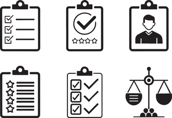Client Onboarding Icons. flat vector illustration silhouette