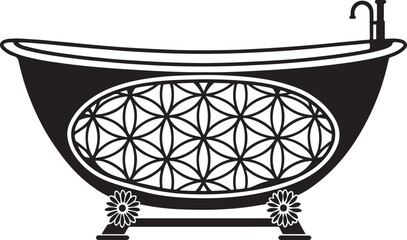 Bathtub Icon Set. flat vector illustration.