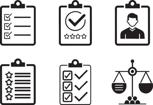 Client Onboarding Icons. flat vector illustration silhouette