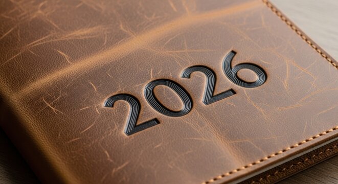 Elegant Leather Journal for the Year 2026